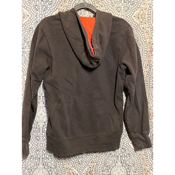 Cabelas Brown & Orange Hooded Sweatshirt Size S - Picture 3 of 10
